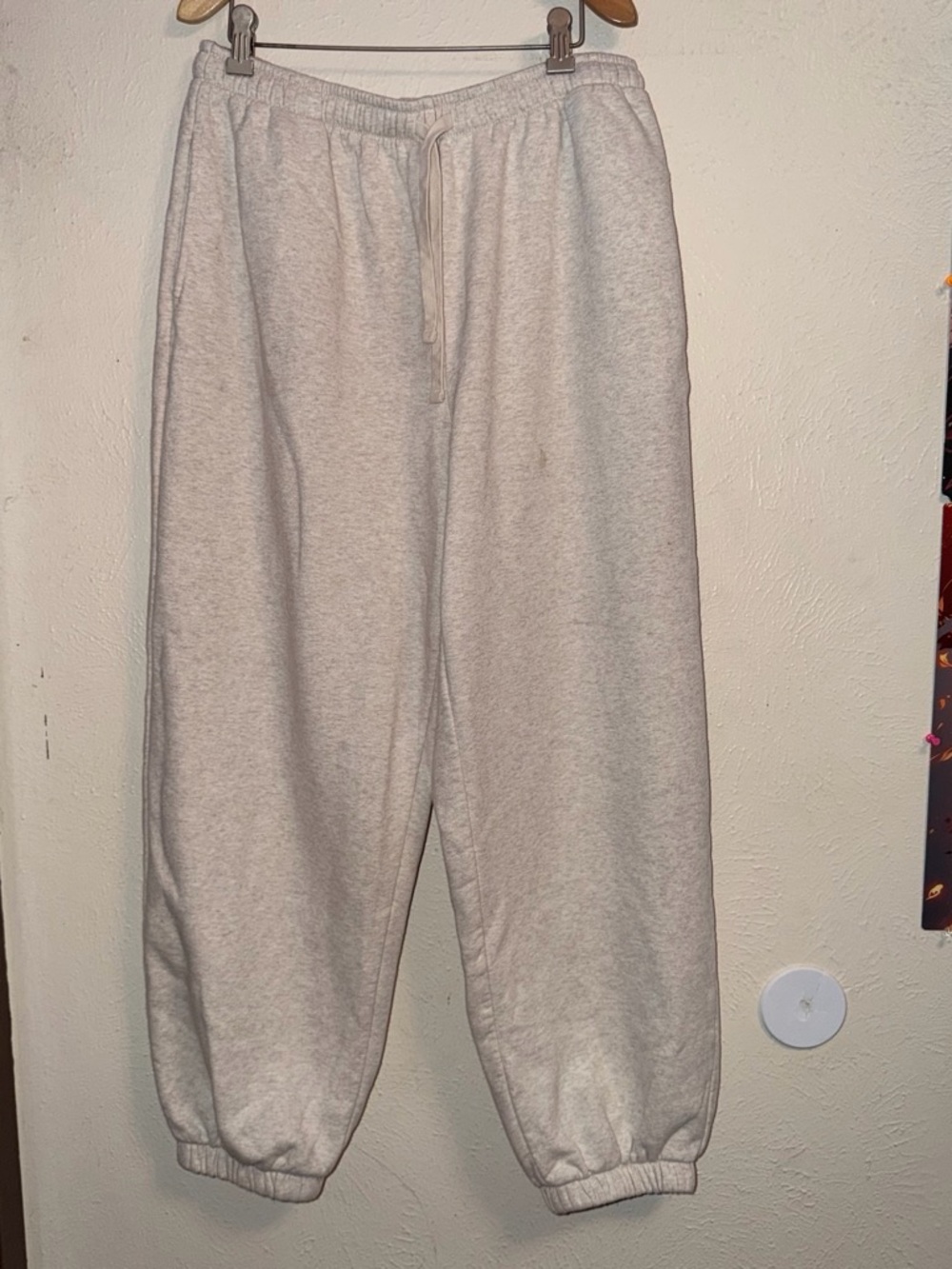American Eagle Outfitters Cream/Tan Track Joggers